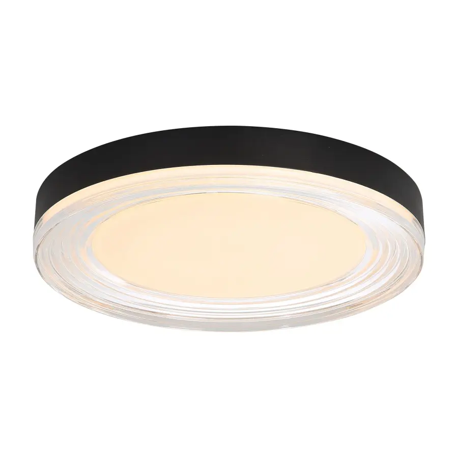 Ondulada 16" LED Flush Mount in Sand Black - Image 1