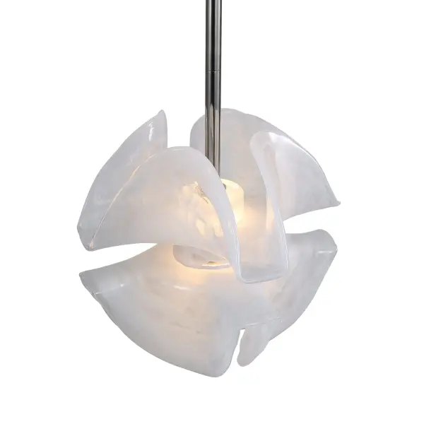 Golden Lighting Glacier Integrated LED Pendant in Polished Nickel - Image 1