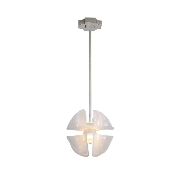 Golden Lighting Glacier Integrated LED Pendant in Polished Nickel - Image 4