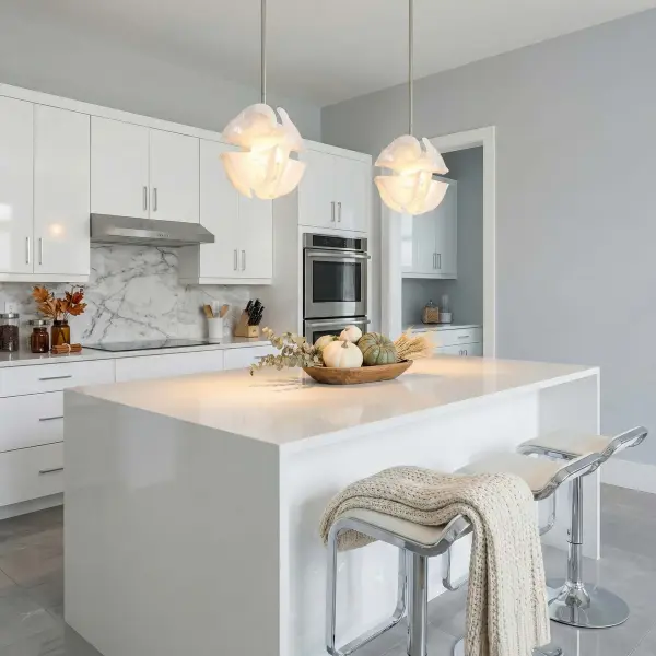 Golden Lighting Glacier Integrated LED Pendant in Polished Nickel - Image 7