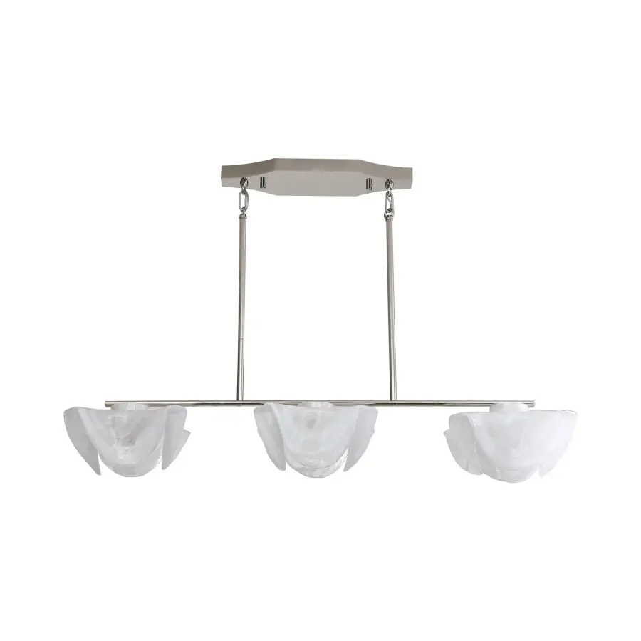 Golden Lighting Glacier Integrated LED Island Light in Polished Nickel - Image 3