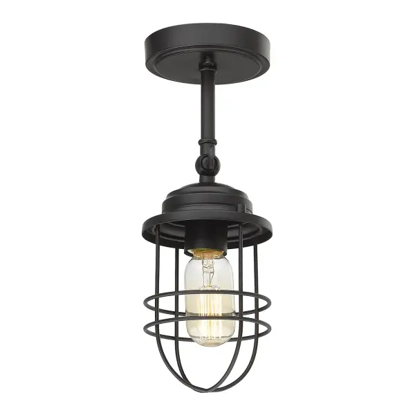 Golden Lighting Seaport 1-Light Wall Sconce in Matte Black - Image 3