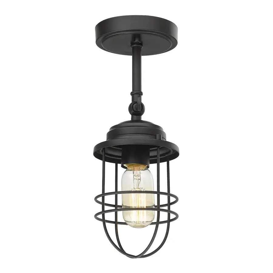 Golden Lighting Seaport 1-Light Wall Sconce in Matte Black - Image 3
