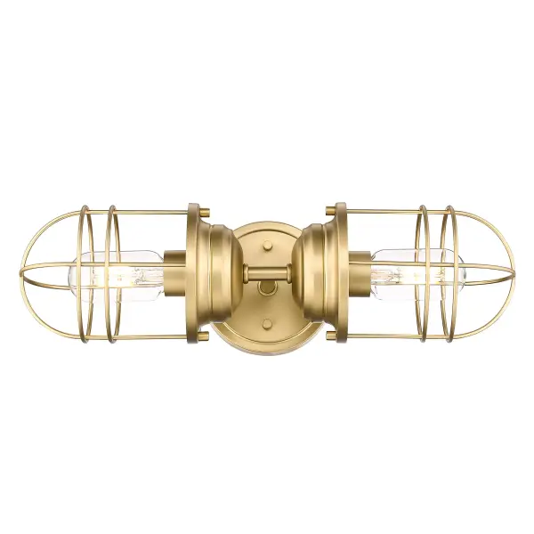 Golden Lighting Seaport 2-Light Vanity in Brushed Champagne Brass - Image 1