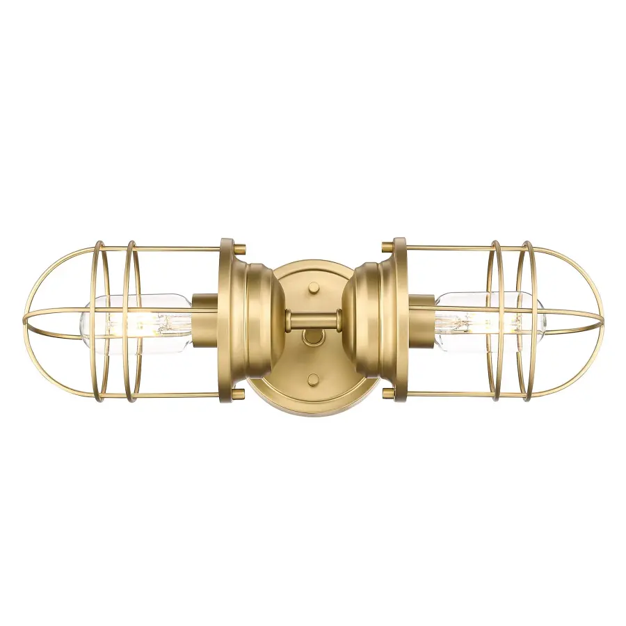 Golden Lighting Seaport 2-Light Vanity in Brushed Champagne Brass - Image 1