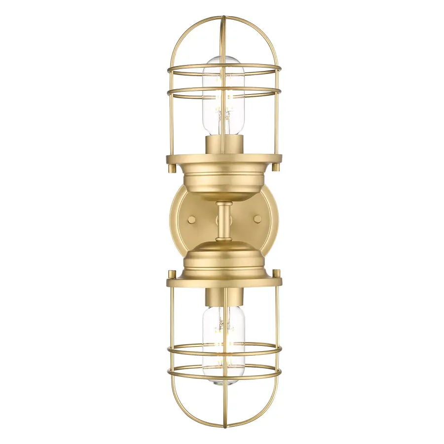 Golden Lighting Seaport 2-Light Vanity in Brushed Champagne Brass - Image 2