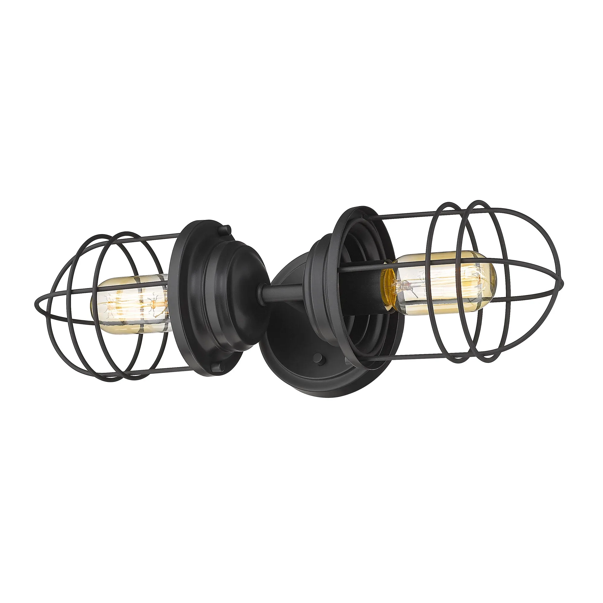 Seaport Two Light Wall Sconce in Matte Black