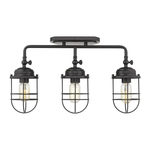 Golden Lighting Seaport 3-Light Vanity in Matte Black - Image 4