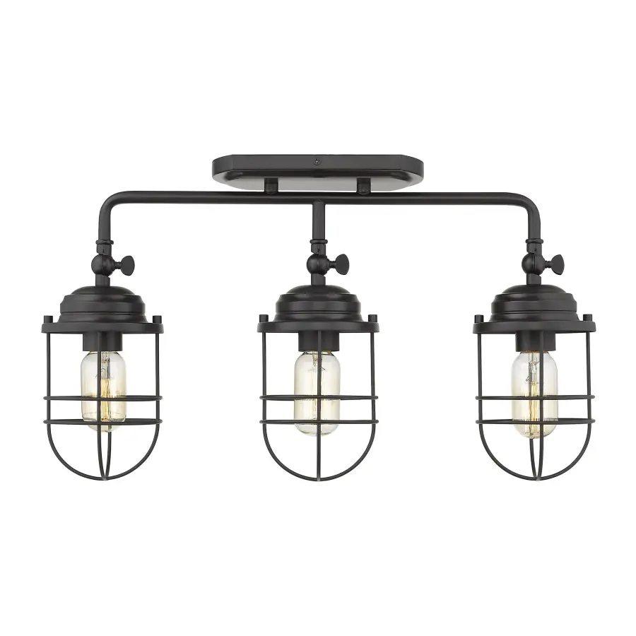 Golden Lighting Seaport 3-Light Vanity in Matte Black - Image 4