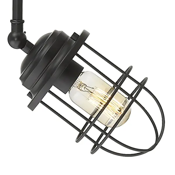Golden Lighting Seaport 3-Light Semi-Flush Mount in Matte Black - Image 3