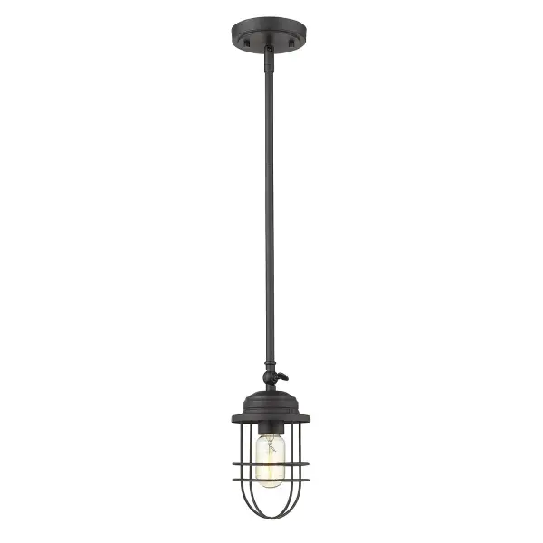 Golden Lighting Seaport 1-Light Pendant in Matte Black - Image 4