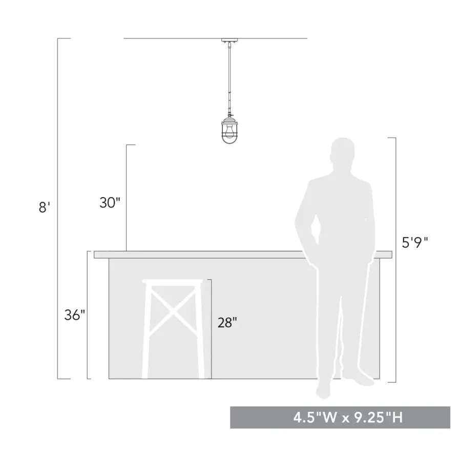 Golden Lighting Seaport 1-Light Pendant in Matte Black - Image 6