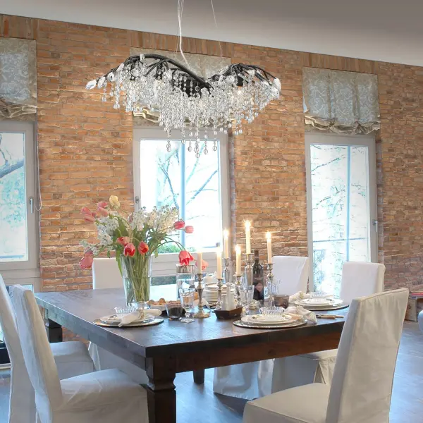Autumn Twilight 6-Light Chandelier in Black Iron - Image 3