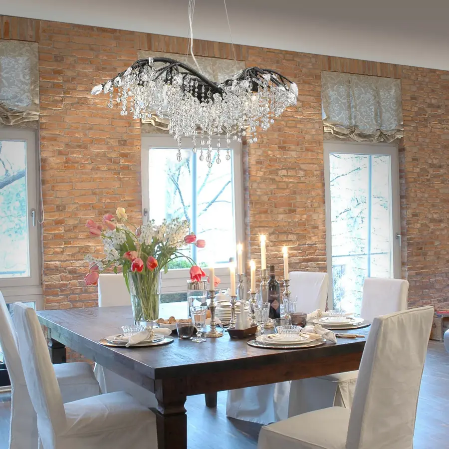 Autumn Twilight 6-Light Chandelier in Black Iron - Image 3