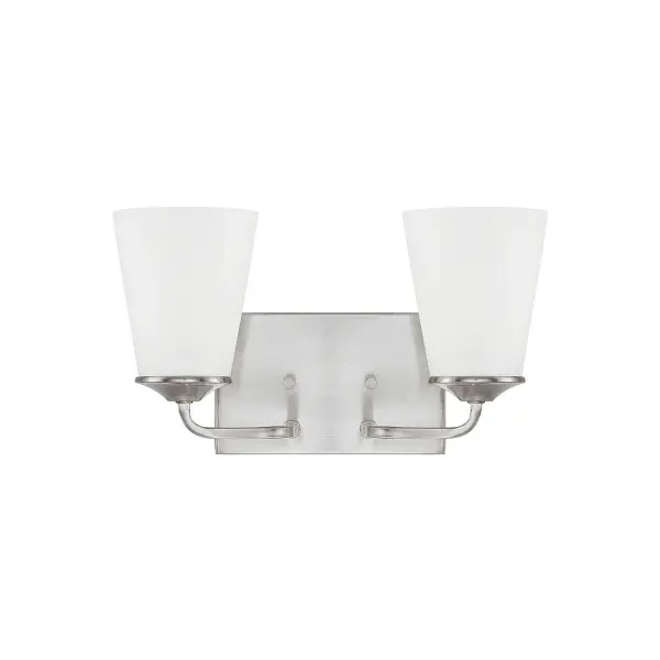 Braylon 2-Light Vanity in Brushed Nickel