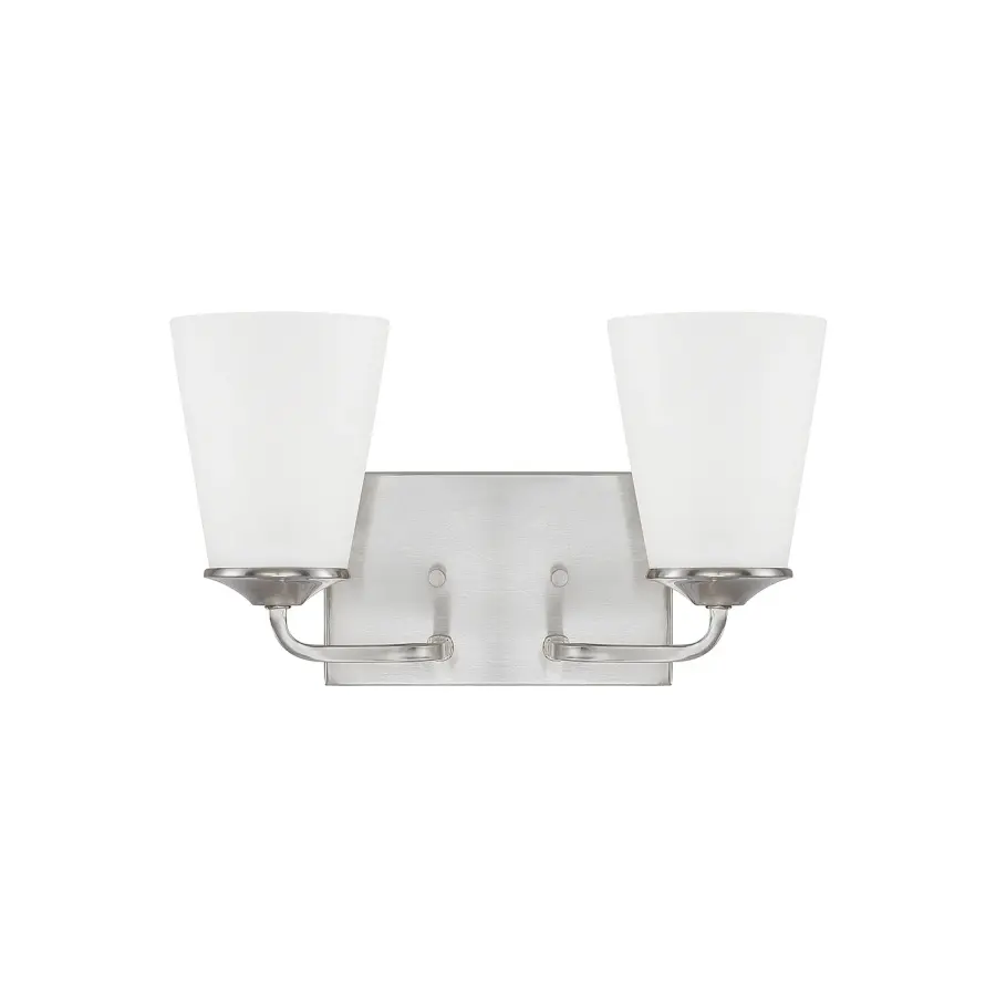 Braylon 2-Light Vanity in Brushed Nickel