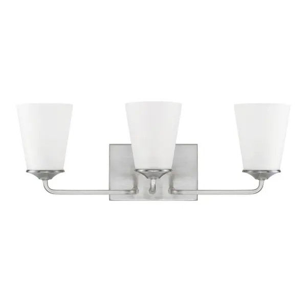 Braylon 3-Light Vanity in Brushed Nickel
