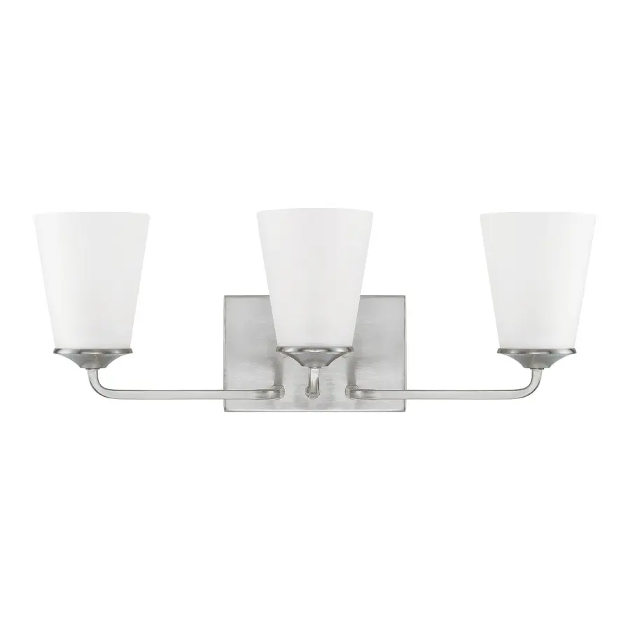 Braylon 3-Light Vanity in Brushed Nickel