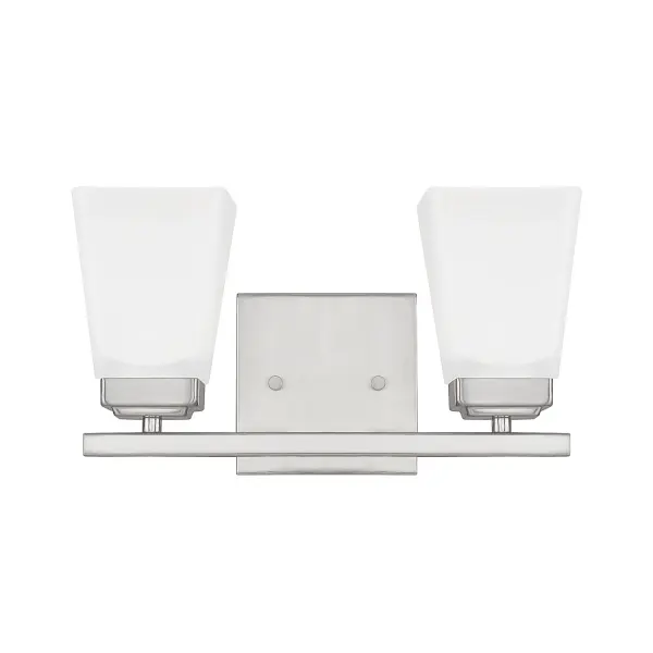 Baxley 2-Light Vanity in Brushed Nickel