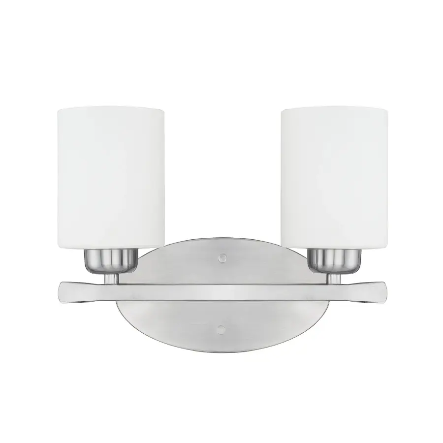 Dixon 2-Light Vanity in Brushed Nickel