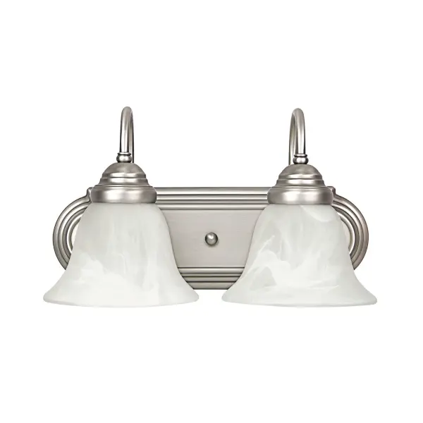 Arthur 2-Light Vanity in Matte Nickel