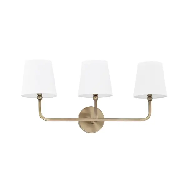 Classic Vanity Lighting with Warm Brass Finish
