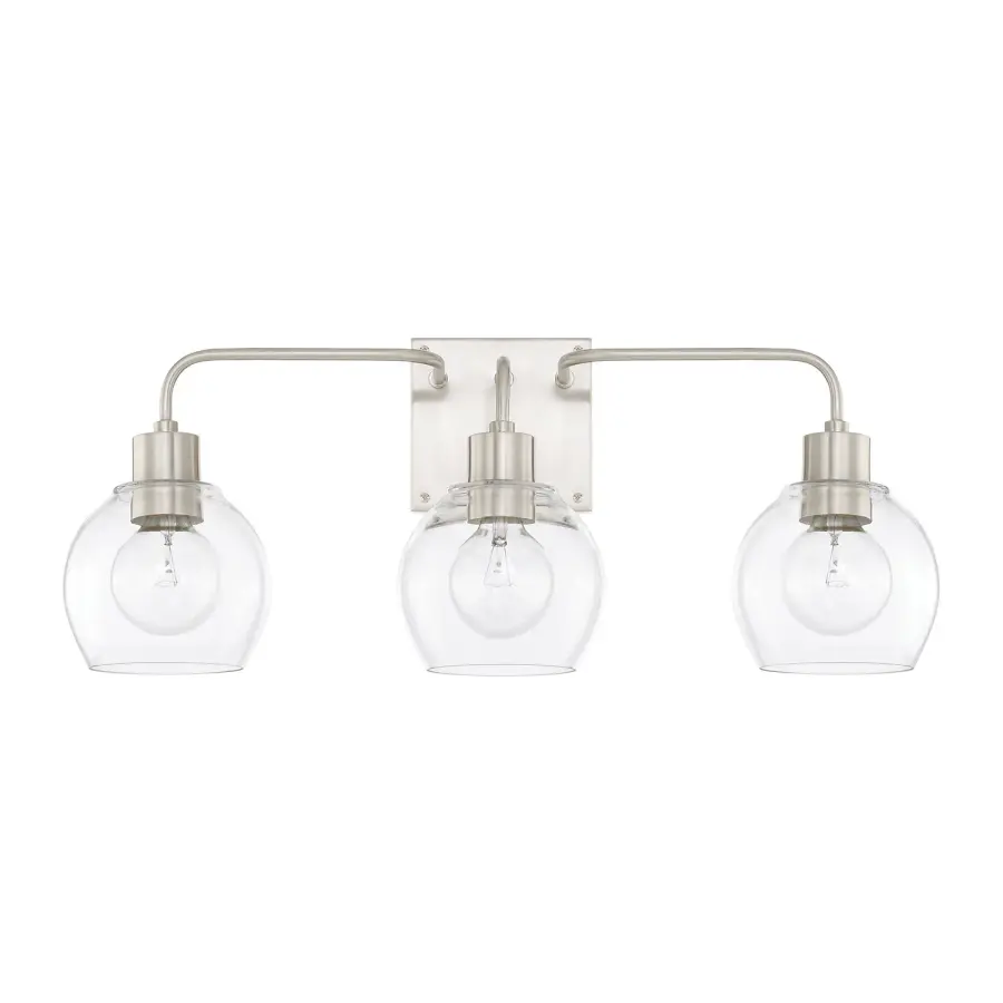 Tanner 3-Light Vanity in Brushed Nickel