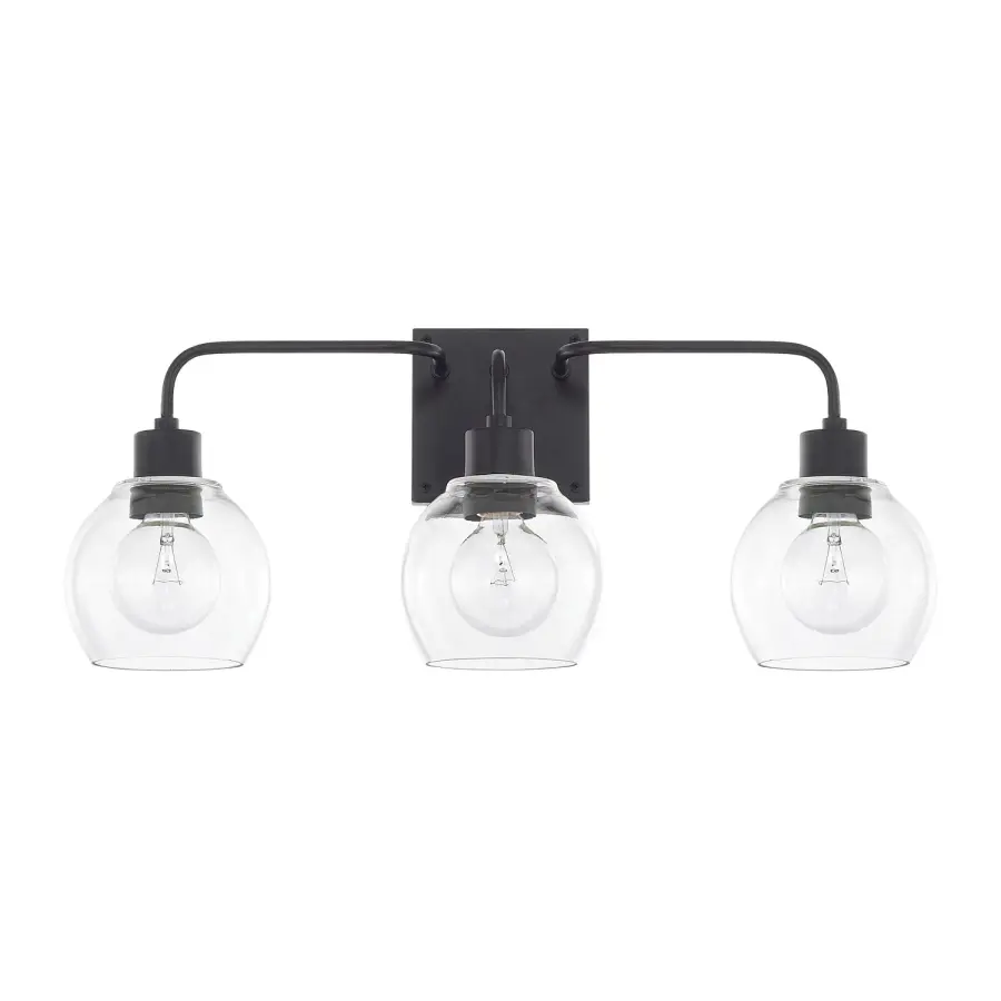 Tanner 3-Light Vanity in Matte Black