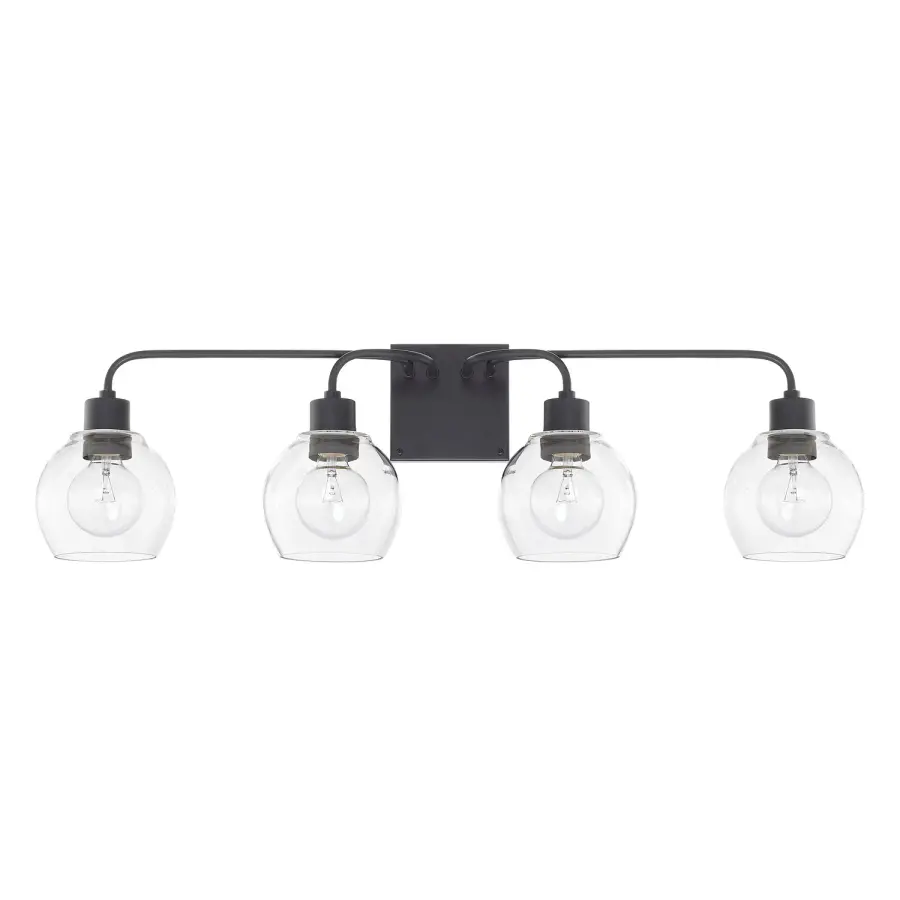 Tanner 4-Light Vanity in Matte Black