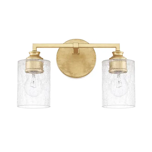 Milan 2-Light Vanity in Capital Gold