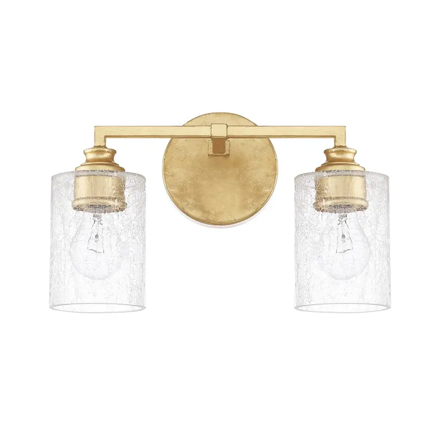 Milan 2-Light Vanity in Capital Gold