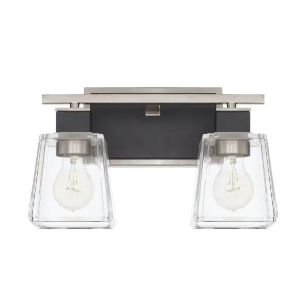 Tux 2-Light Vanity in Black Tie