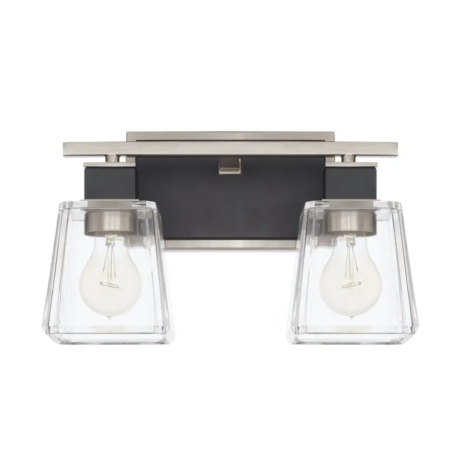 Tux 2-Light Vanity in Black Tie