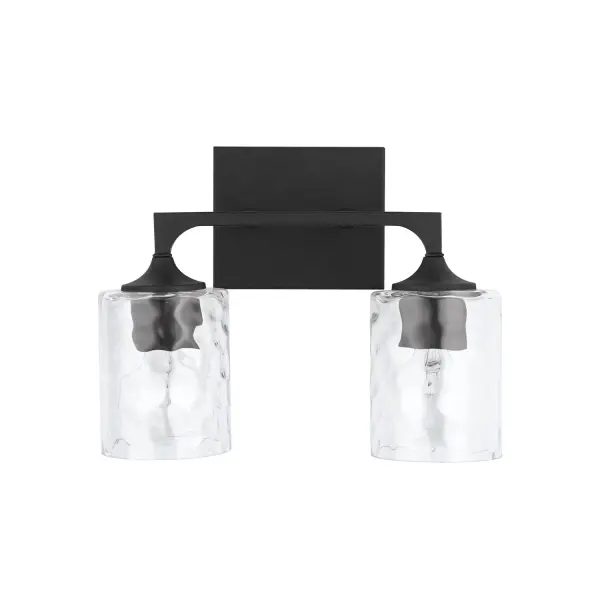 Clint 2-Light Vanity in Black Iron