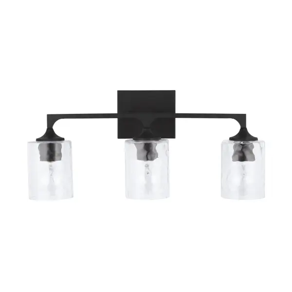 Clint 3-Light Vanity in Black Iron