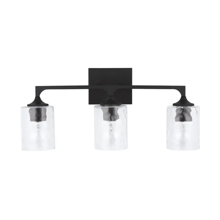 Clint 3-Light Vanity in Black Iron