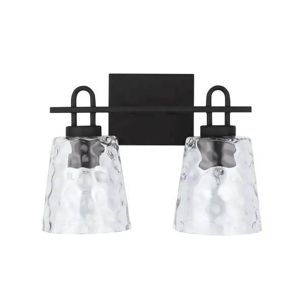Fenton 2-Light Vanity in Black Iron