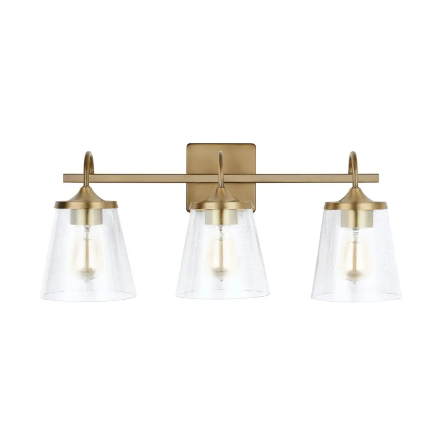 Jayne 3-Light Vanity in Aged Brass