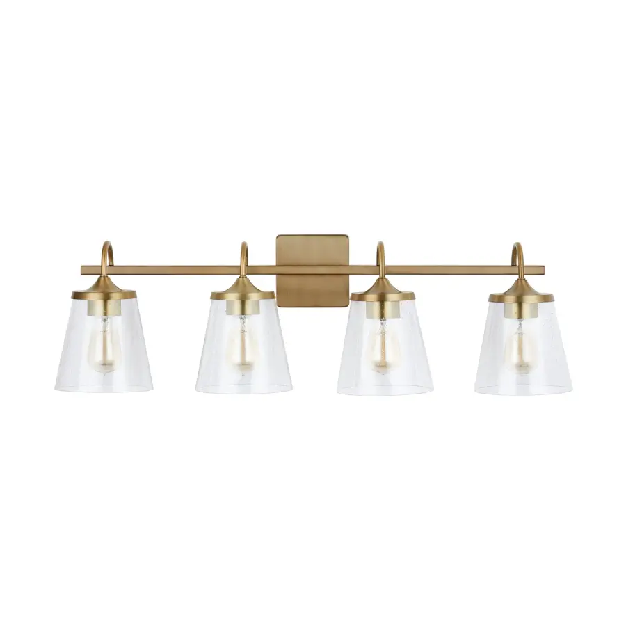 Jayne 4-Light Vanity in Aged Brass