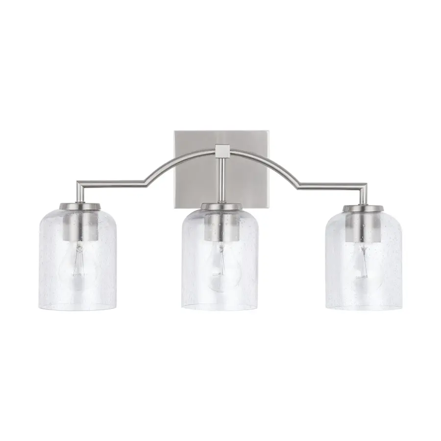 Carter 3-Light Vanity in Brushed Nickel