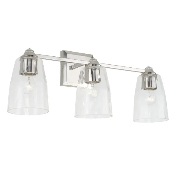 Laurent 3-Light Vanity in Polished Nickel