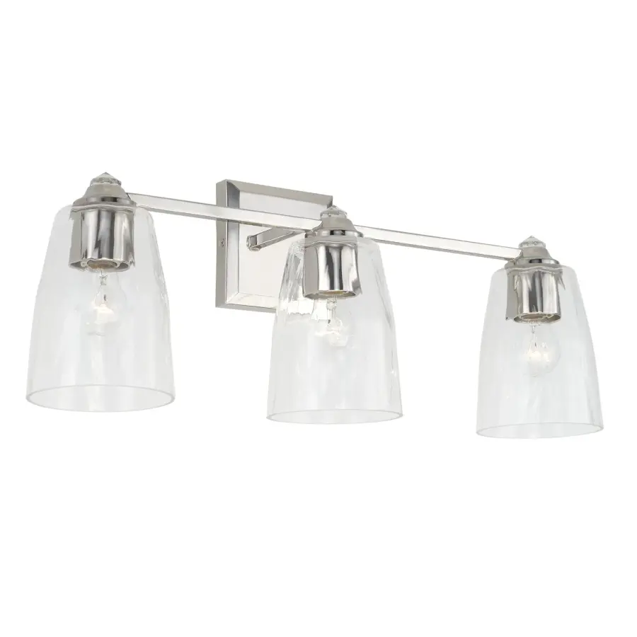 Laurent 3-Light Vanity in Polished Nickel