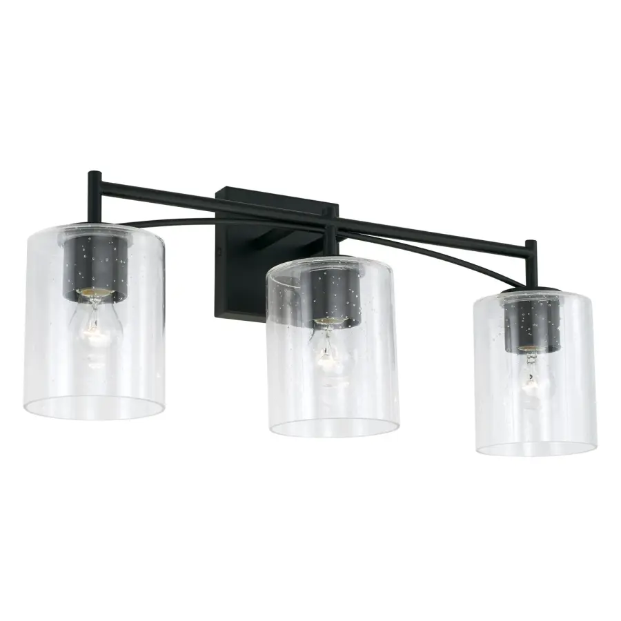 Peyton 3-Light Vanity in Matte Black