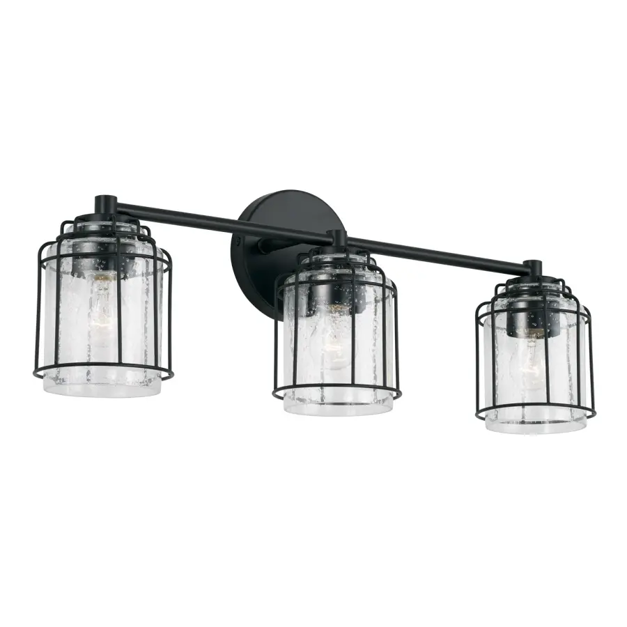 Harmon 3-Light Vanity in Matte Black