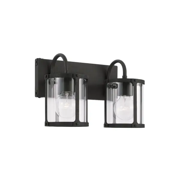 Brennen 2-Light Vanity in Black Iron