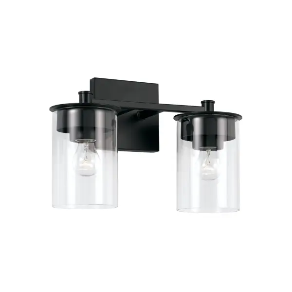 Mason 2-Light Vanity in Matte Black