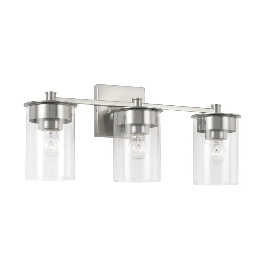 Mason 3-Light Vanity in Brushed Nickel