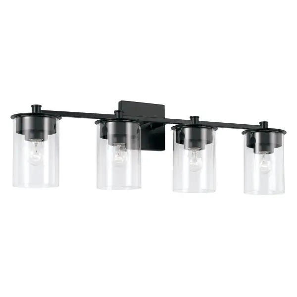 Mason 4-Light Vanity in Matte Black