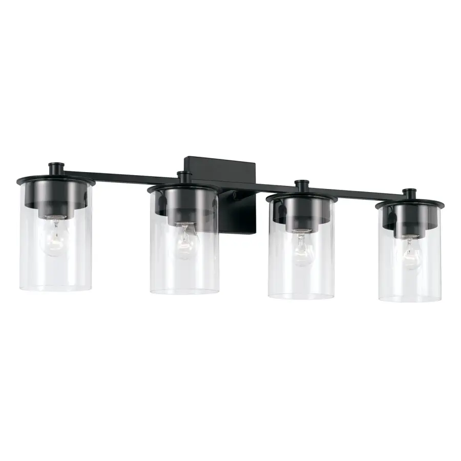 Mason 4-Light Vanity in Matte Black