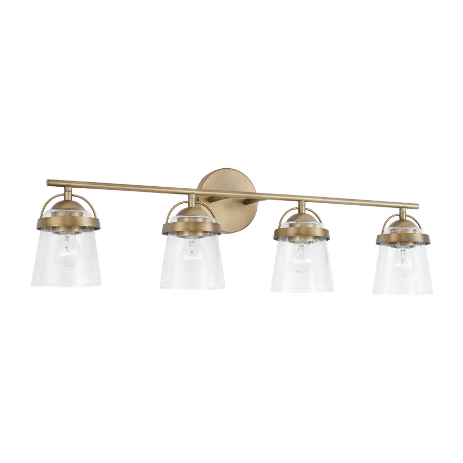 Madison 4-Light Vanity in Aged Brass